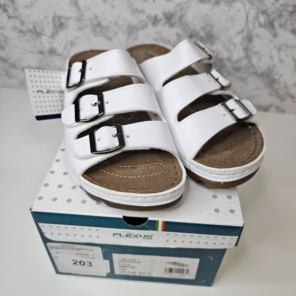 Flexus Granita by Spring Step White GRANITA-W Womens EU 37, US 6.5 - 7 M Italian